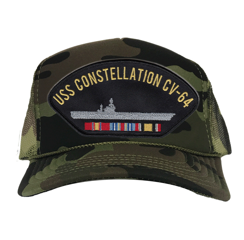 USS Constellation CV-64 Iraq Camo Mesh Cap Officially Licensed