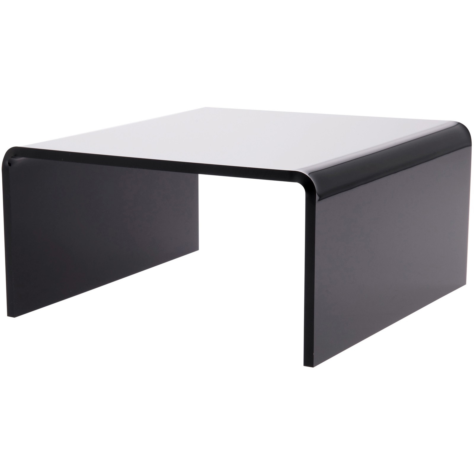 Plymor Black Acrylic Short Square Display Riser, 3.5" H x 7" W x 7" D