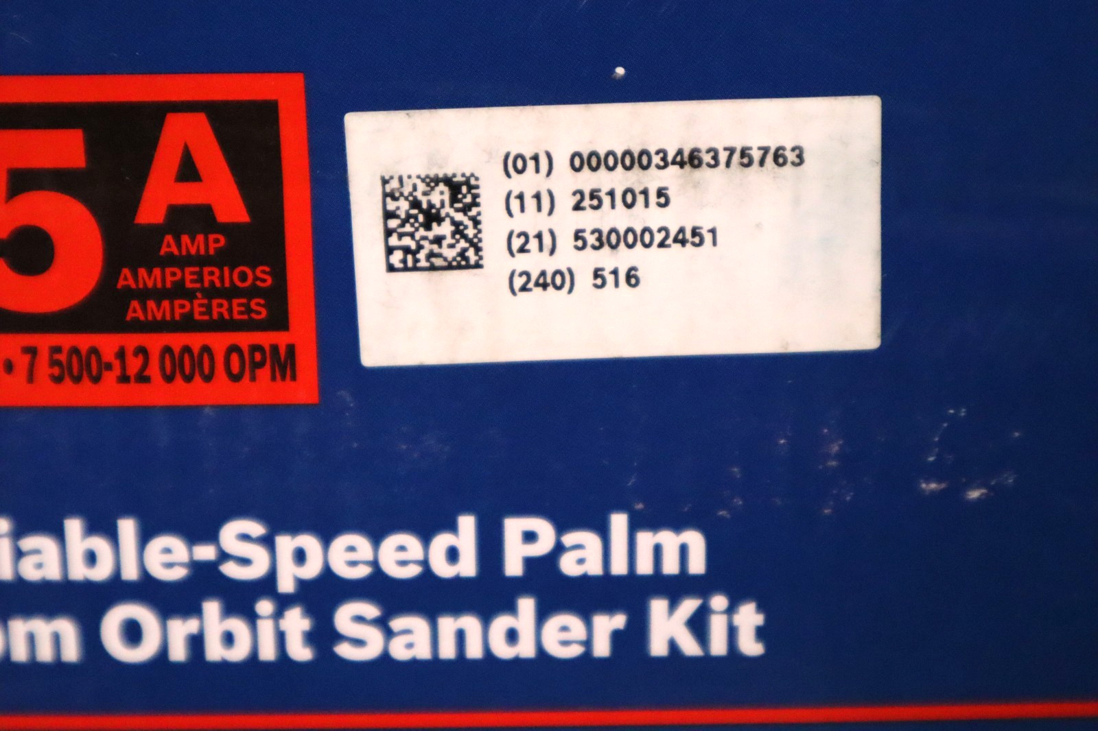 Bosch ROS20VSK 5" Palm Random Orbit Sander