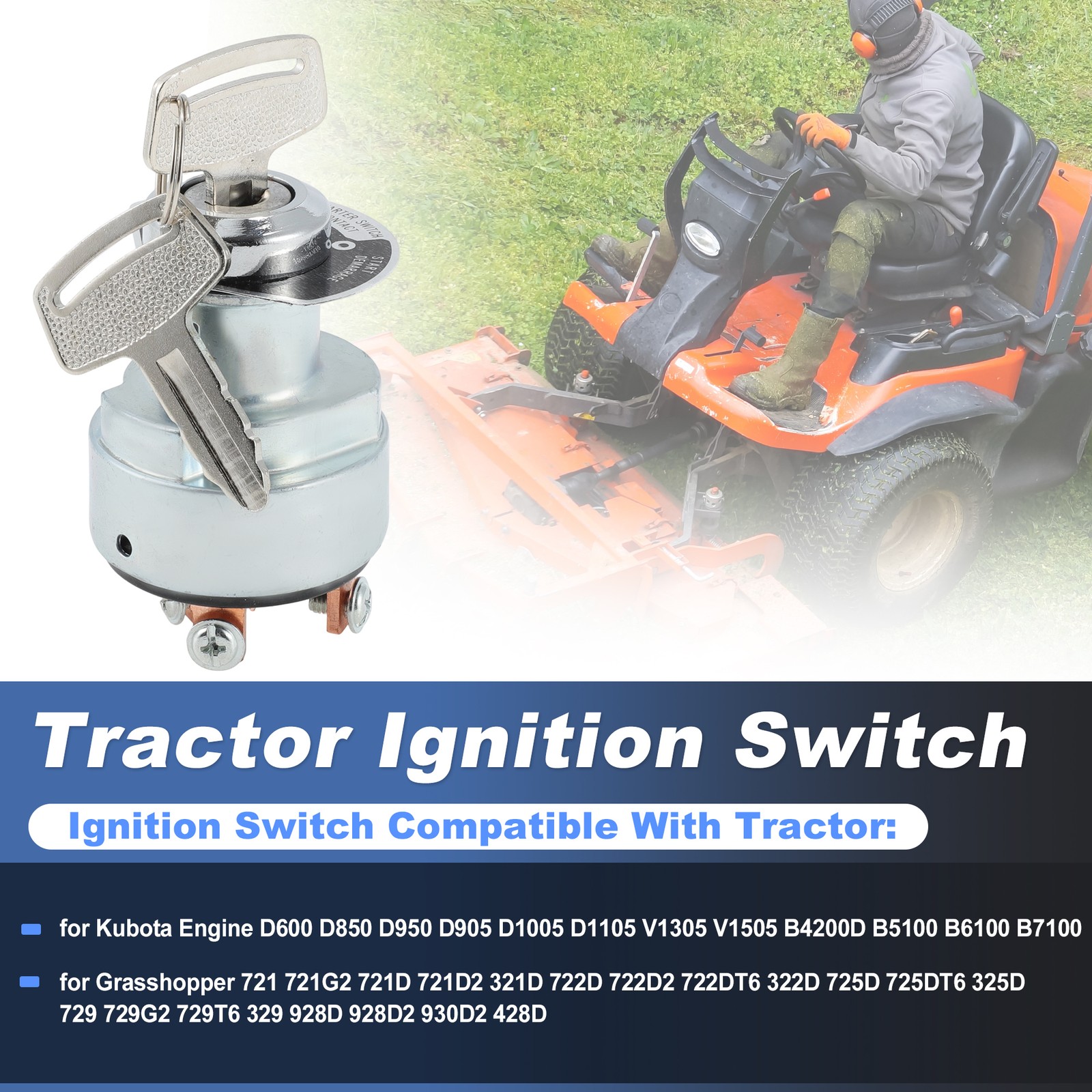 Ignition Switch for Kubota Engine D600 D850 D950 D905 D1005 1E01363590/183827