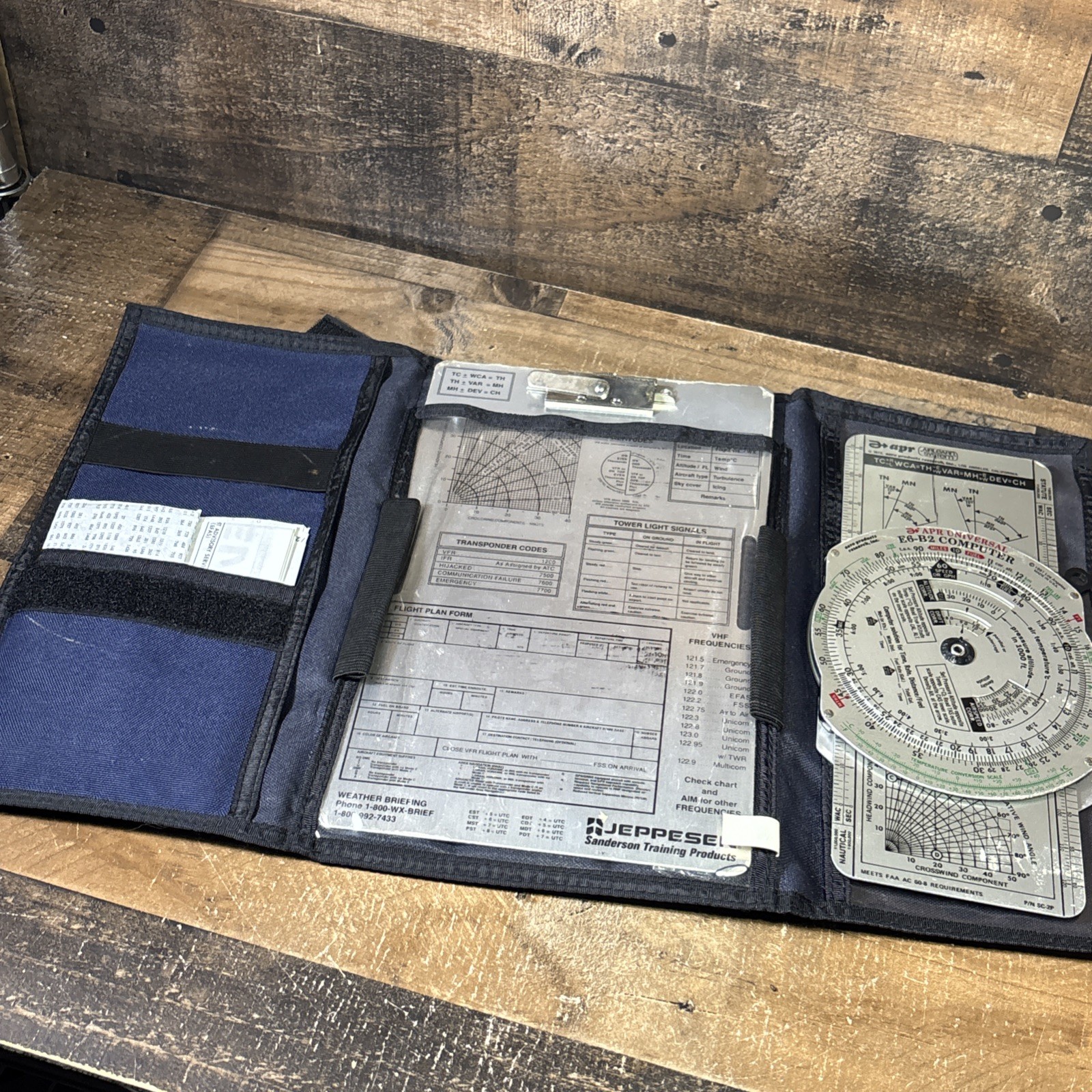 Jeppesen Trifold Pilot Kneeboard Clipboard APR Universal E6-B2 Computer