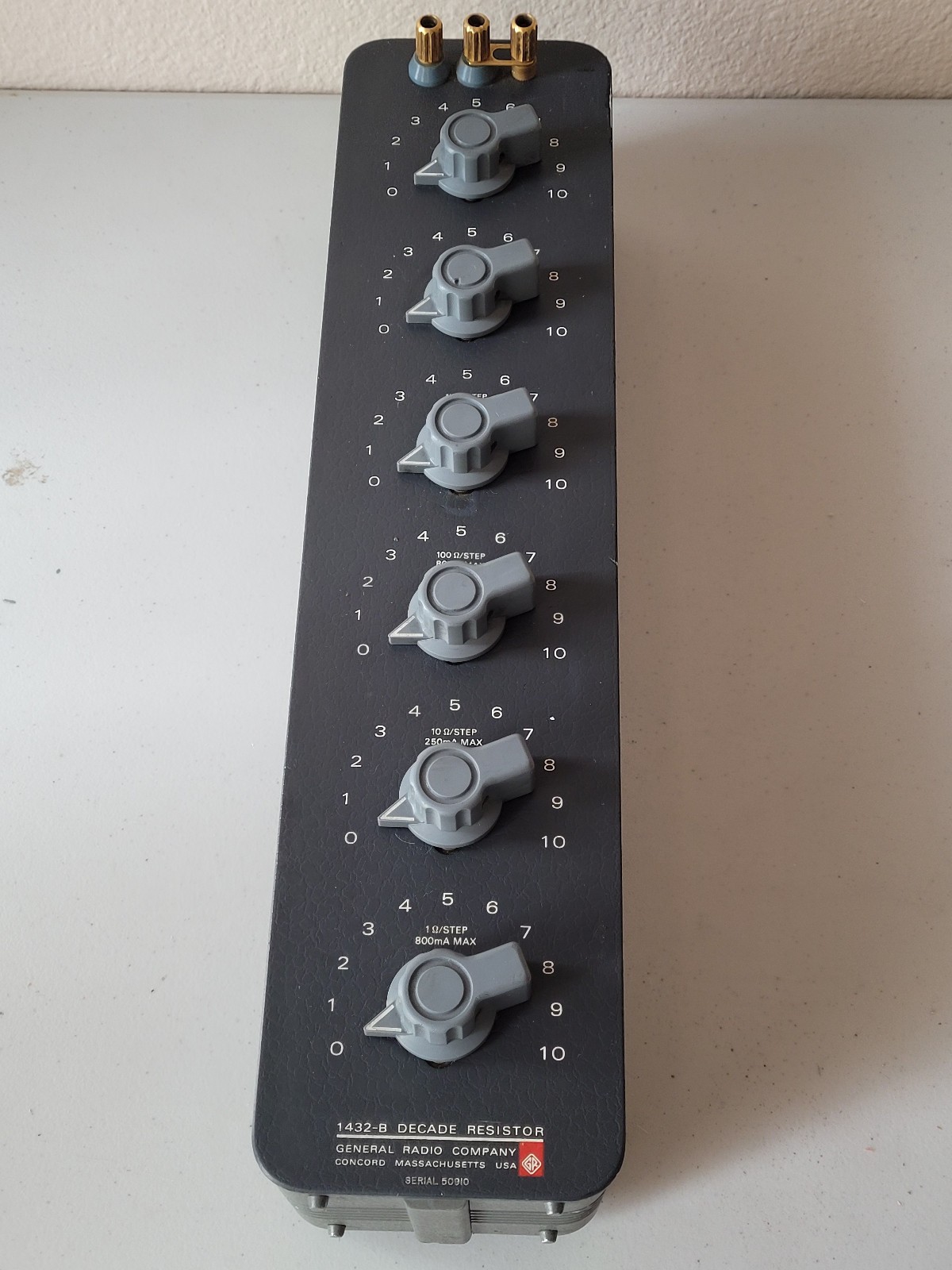 General Radio 1432B precision decade resistor, 1 to 1111110 ohm