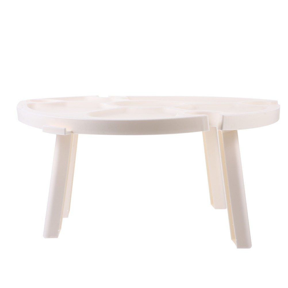 Lightweight Foldable Picnic Table Portable White Plastic Wine Table for Home
