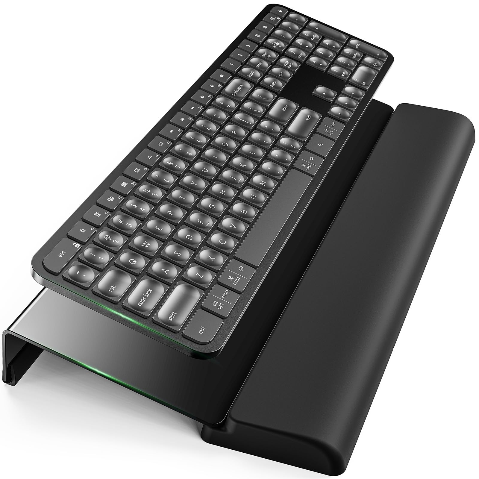 Compact Keyboard Stand w/Silicone Wrist Rest & 3-Level Height Adjustment, Kle...