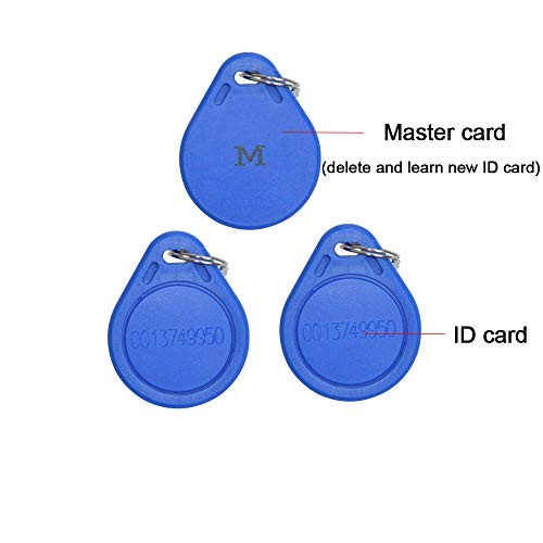Car Alarm System RFID Push Engine Start Button & Keyless Go System Blue Key