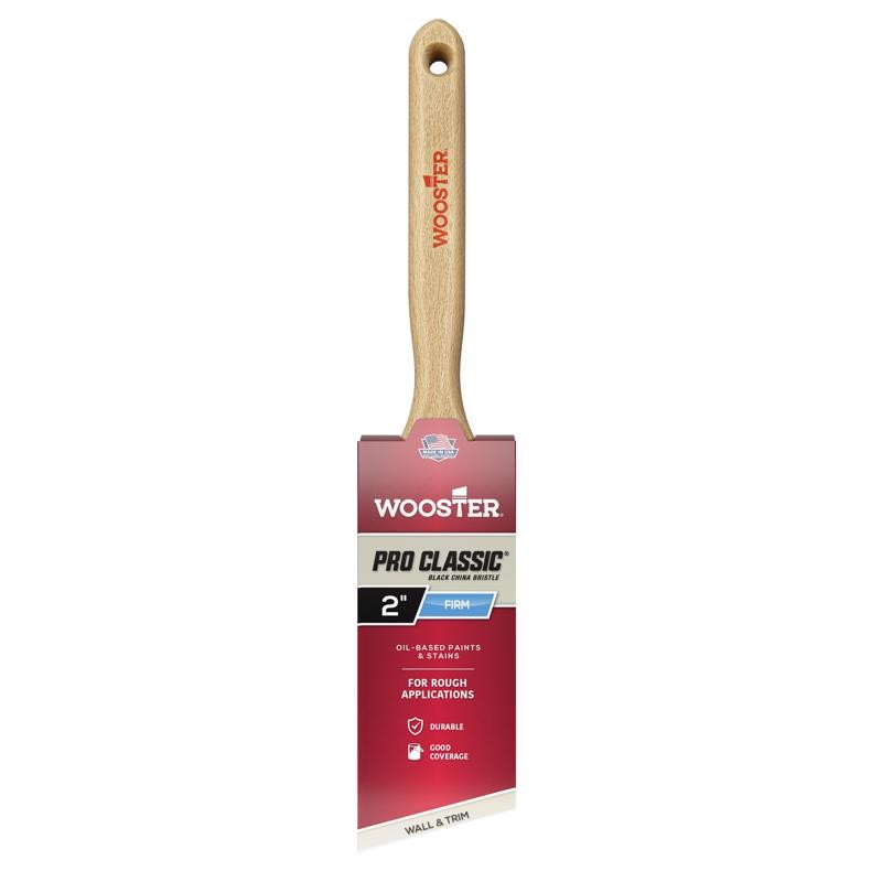 Wooster Z1293-2 Pro 30 Lindbeck Maple Handle Angle Oil-Based Paint Brush 2 W in.