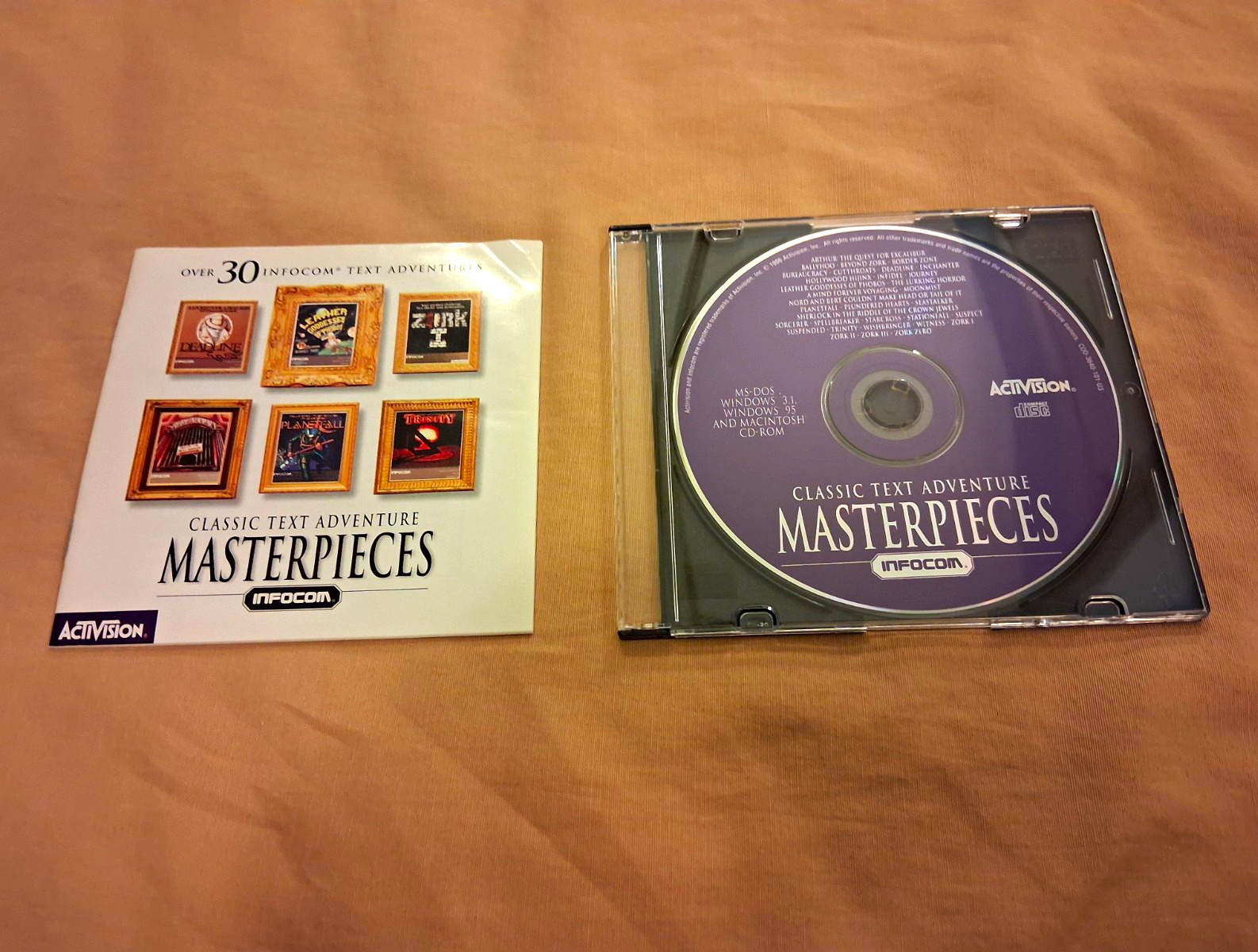 Classic Text Adventure Masterpieces of Infocom PC CD-ROM Disc Booklet Reg Card