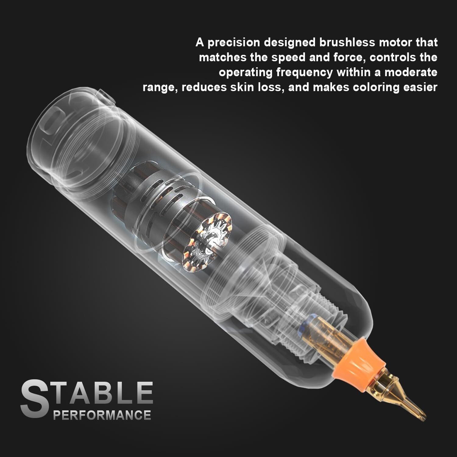Wireless Rotary Tattoo Pen Display Multi Voltage Control Ergonomic Lightweight