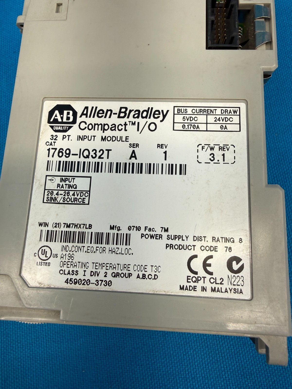 Allen-Bradley 1769-IQ32T Compact I/O Series-A 32-Point Input Module