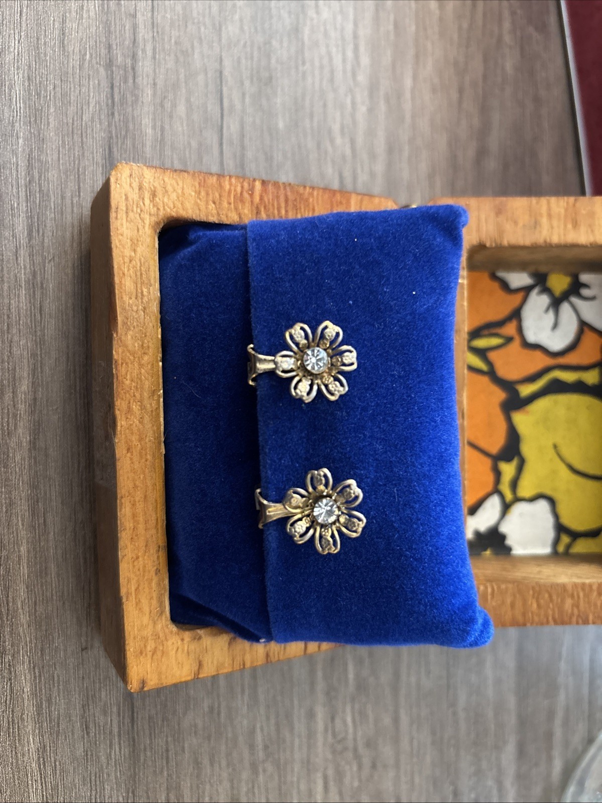 Vintage Flower Clip-On Earrings