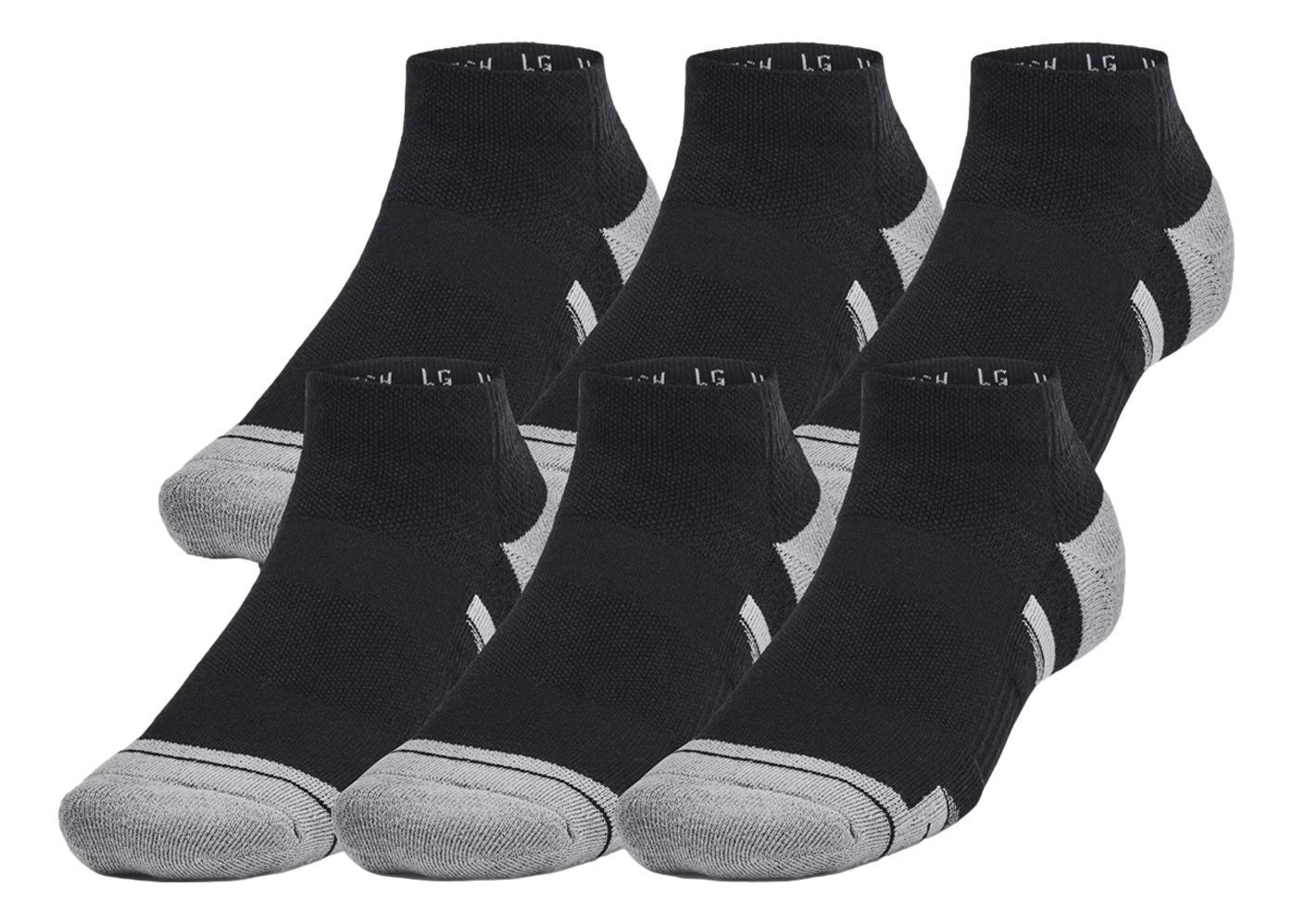Under Armour UA Performance Tech Unisex 6 Pack Low Socks (Black) 1386244