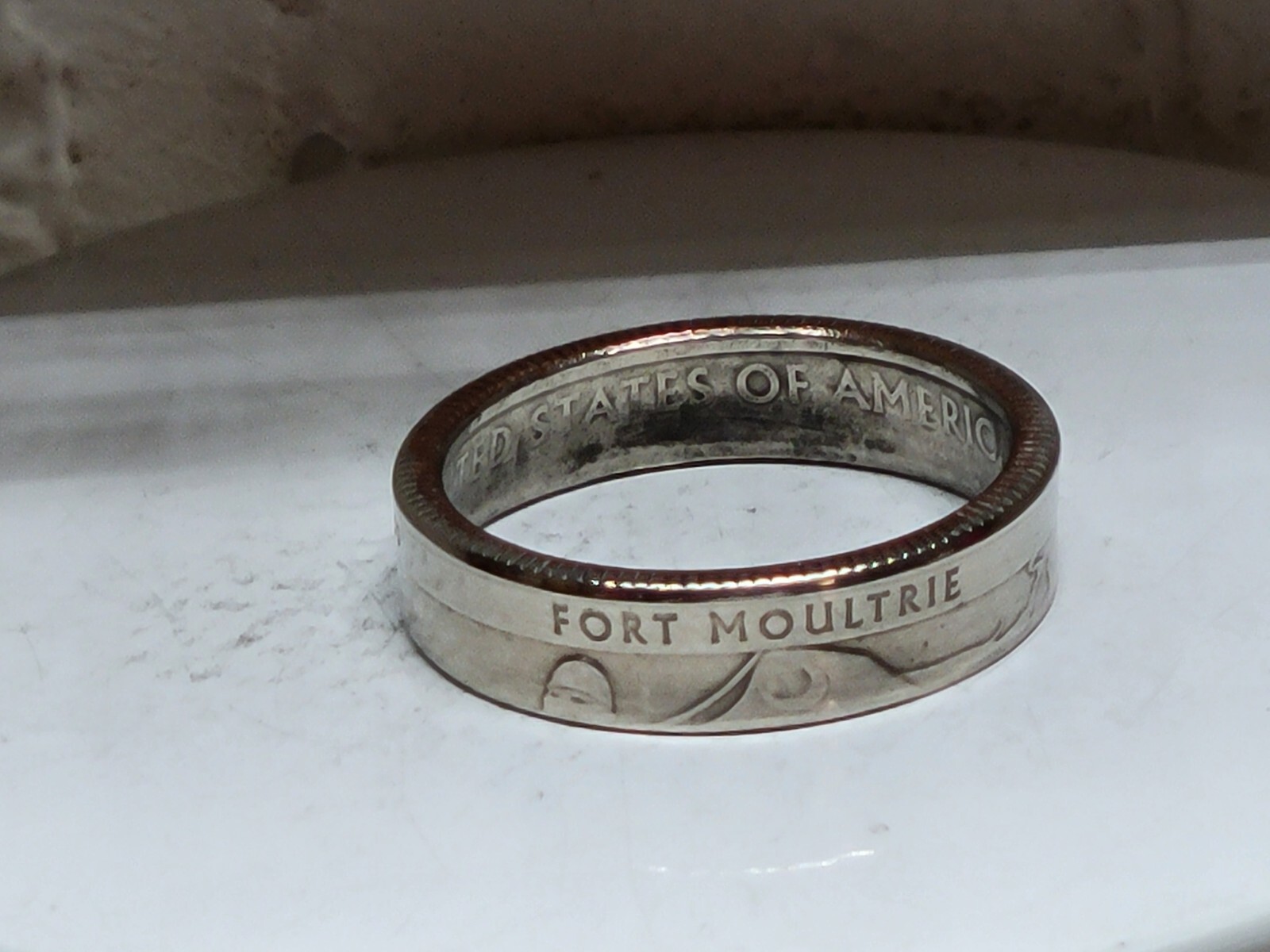 FORT MOULTRIE, SC. - Size 9     State Quarter Coin Ring
