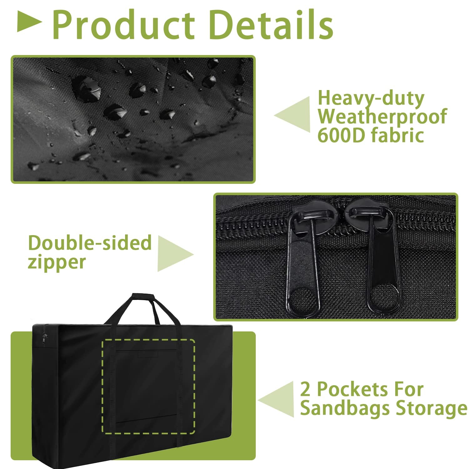 Cornhole Carrying Case,4' X 2' Cornhole Bag Carrying Cases,Weatherproof Cornh...