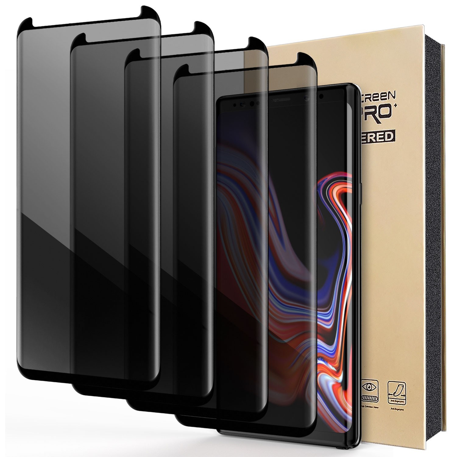 4 Pack Privacy Screen Protector For Samsung Galaxy Note 9 Tempered Glass Flim