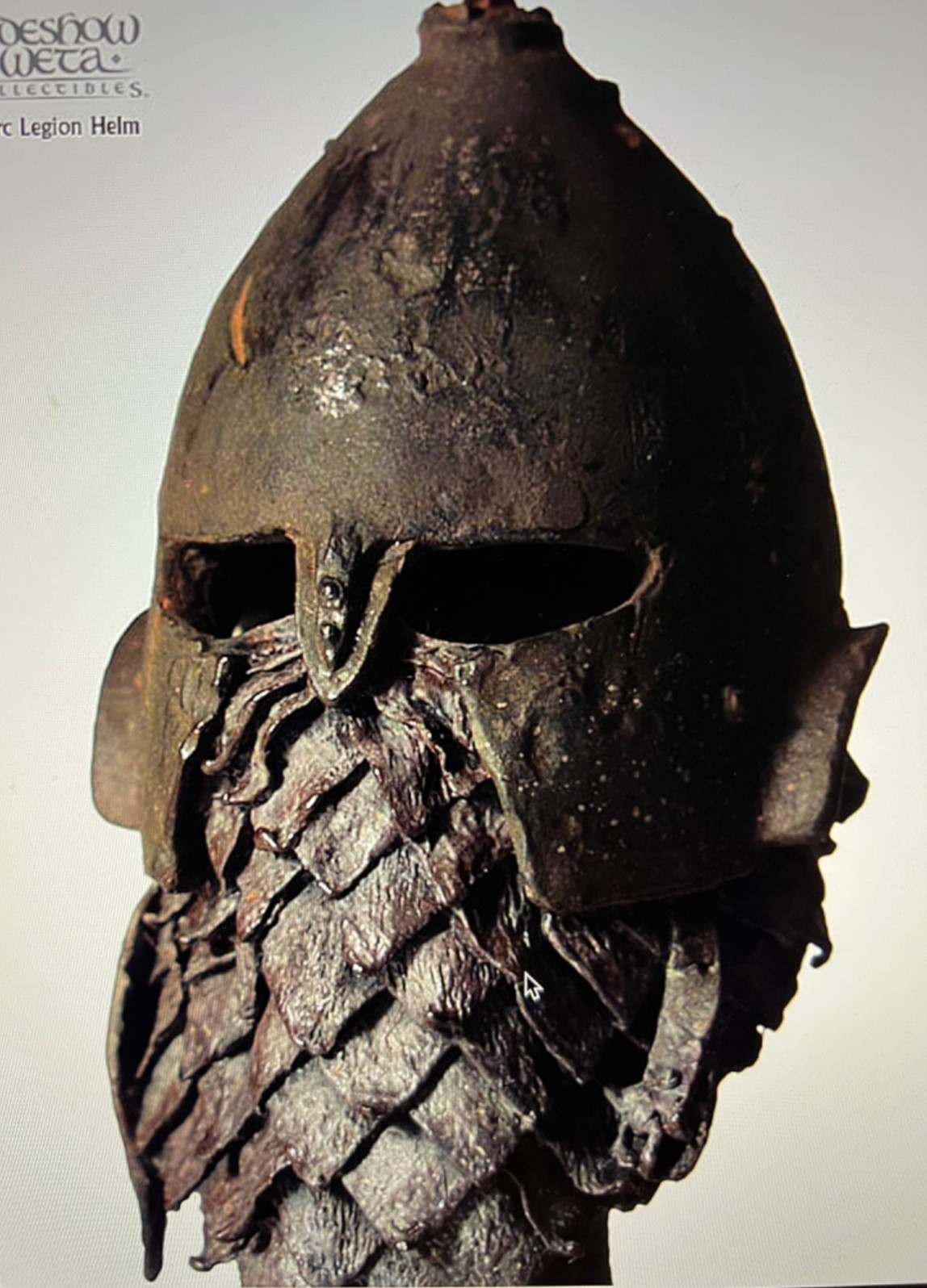 RARE NEW NEVER DISPLAYED* Weta ORC LEGION HELM The Lord of the Rings 1/4 scale