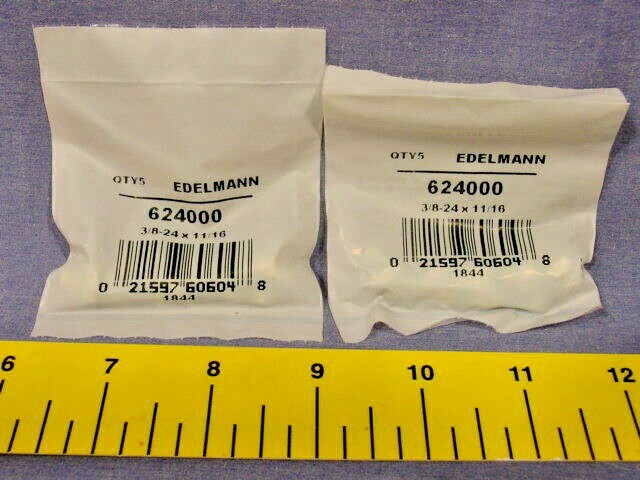 *Lot of 10 Edelmann 624000 Grease Fittings 3/8 -24 X 11/16 NEW