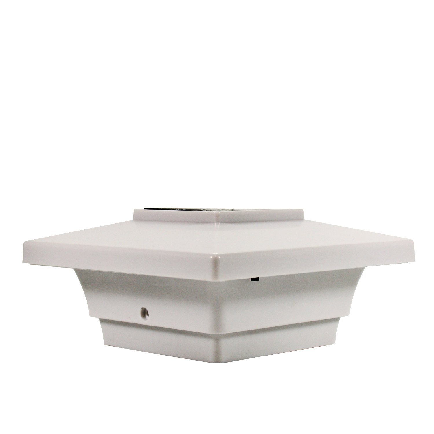 Relightable Solar Post Cap Deck Light 4x4 White Low Profile 4LED (6 Pack) PL251