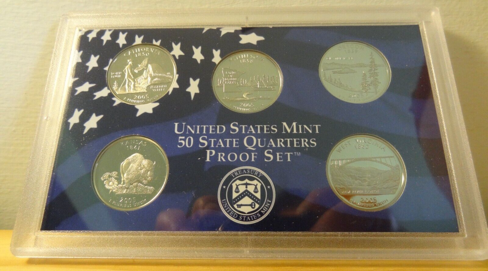 2005 US Clad Quarter Proof Set Coins in Original Mint Packaging