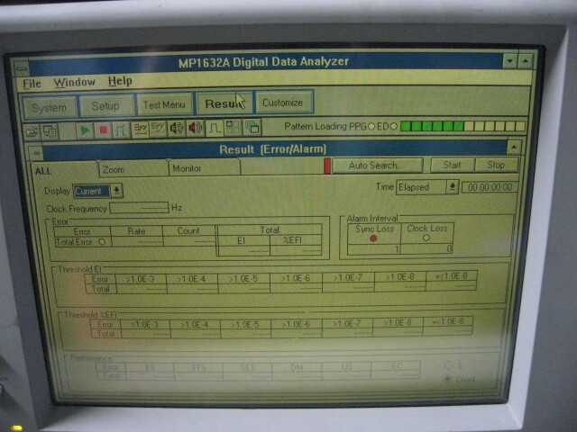 Anritsu MP1632A DATA Analyzer & Pattern generator MU163220 & 3.2GHz Synthesizer