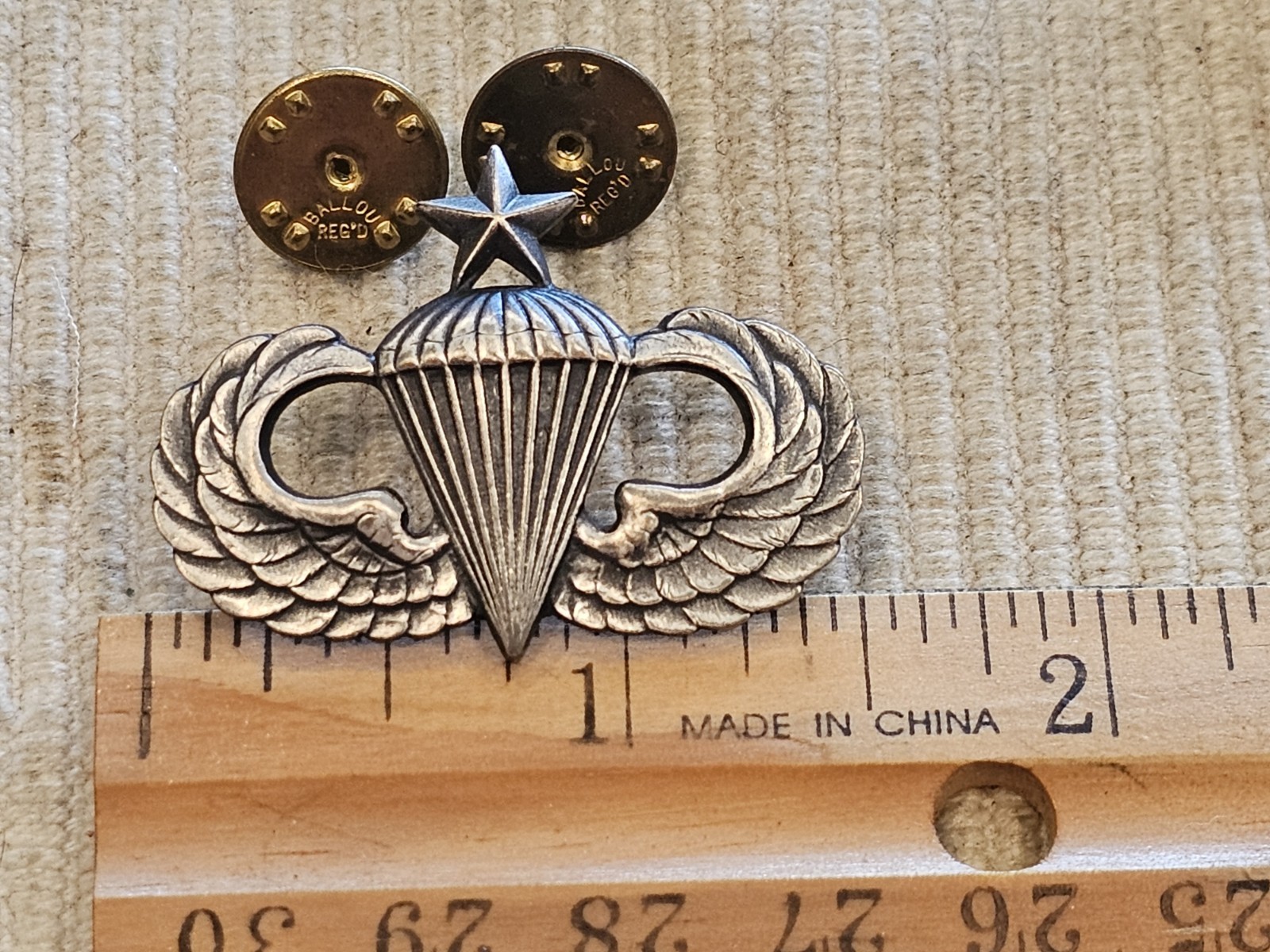 1960s US Army Vietnam Cold War Sterling Filled Senior Airborne Badge L@@K!!!