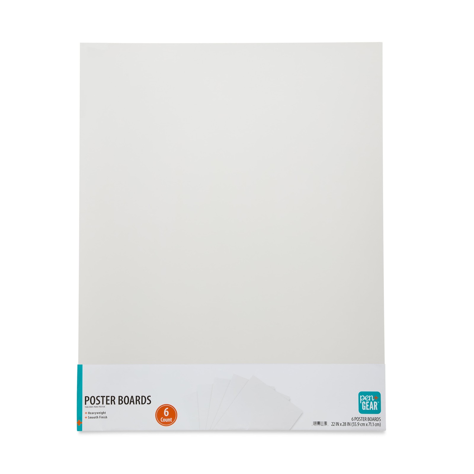 Heavyweight White Poster Board 22x28 Inches Pack of 6 Large Posterboard Sheets