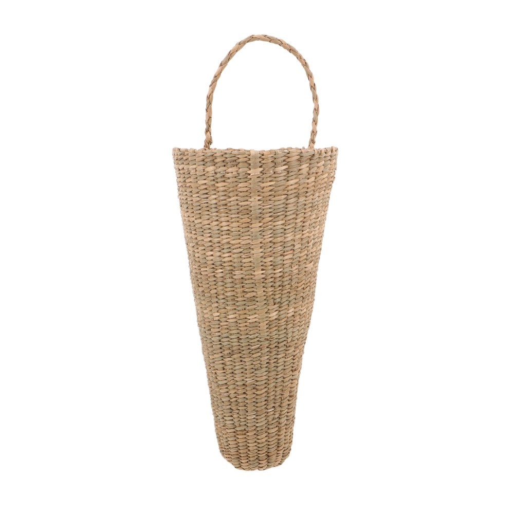 Hanging Woven Flower Baskets Scalloped Wall for Storage Floral Decor