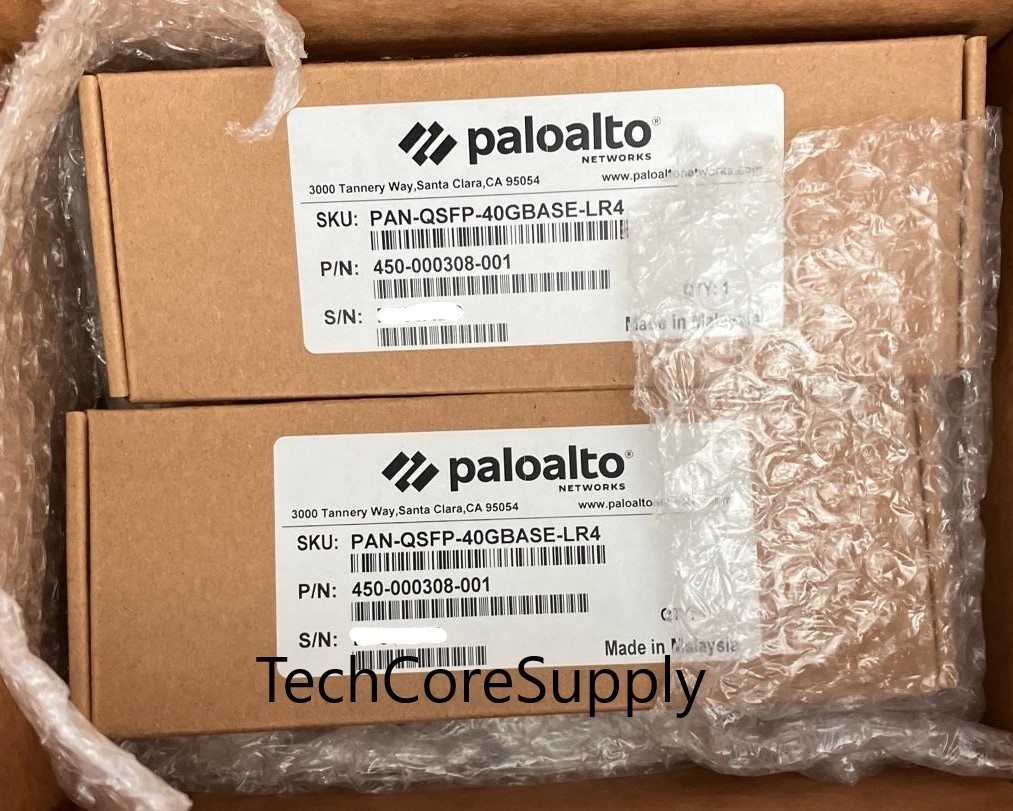 PALO ALTO PAN-QSFP-40GBASE-LR4 QSFP+ form factor, 40Gb LR4 optical transceiver.
