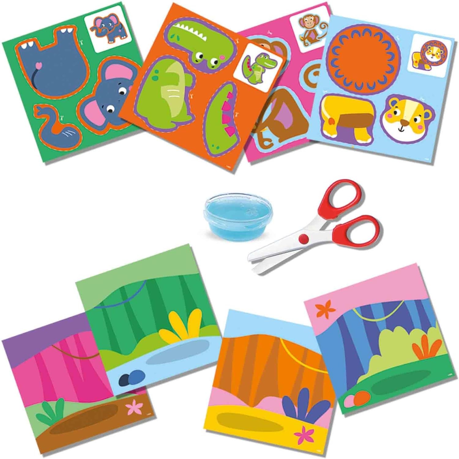SES Creative 14042 - I Learn to Cut and Paste, Safe Scissors, Complete Set for Y