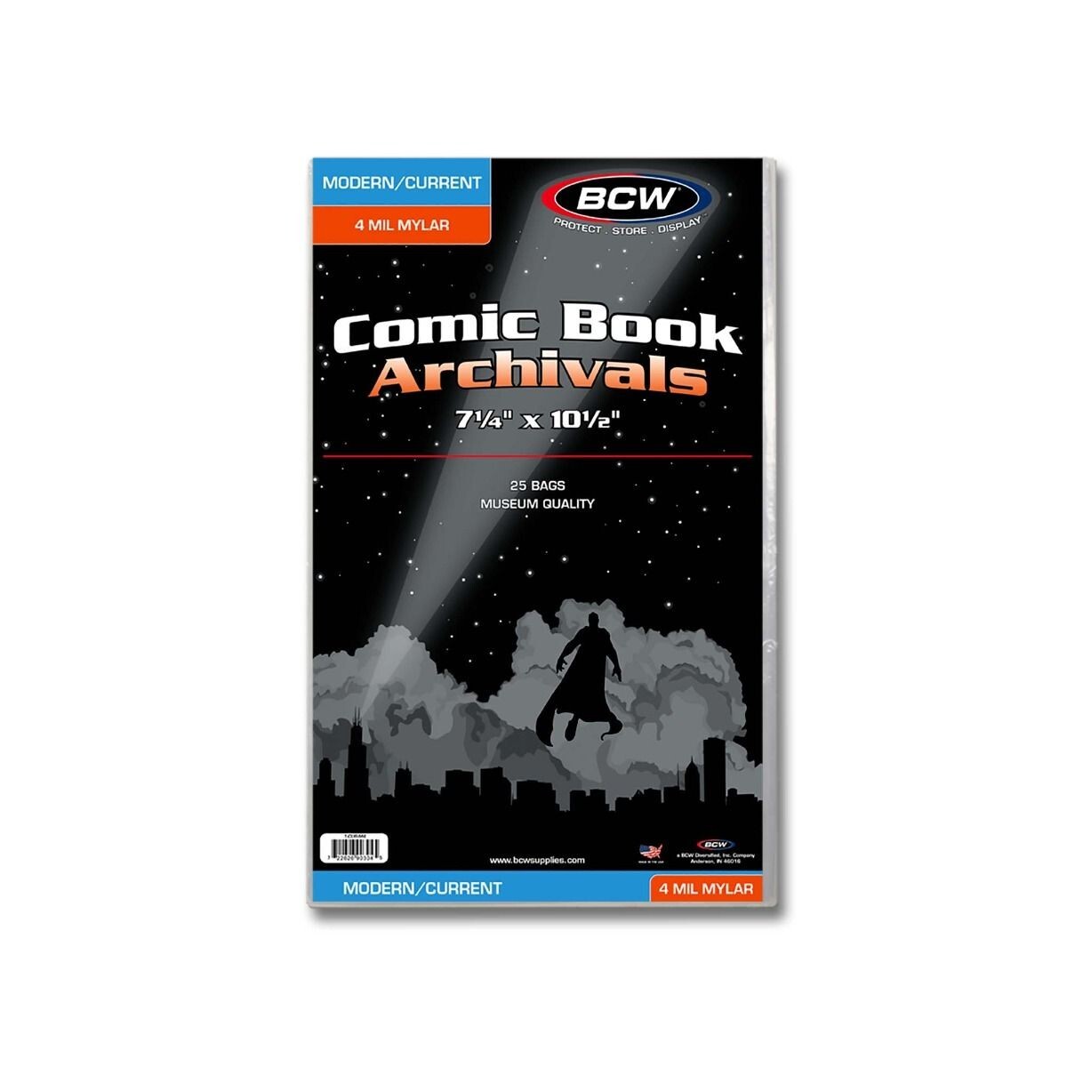 50 - Archivals Modern / Current 4-Mil Mylar Comic Book Bags by BCW