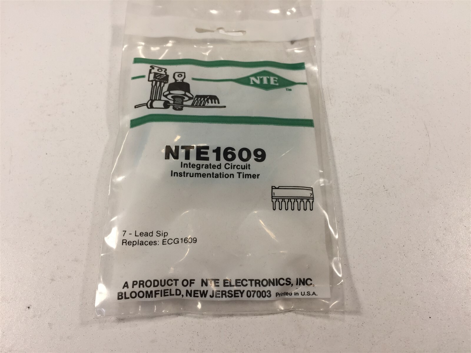 (2) NTE NTE1609 Integrated Circuit Instrumentation Timer - Lot of 2