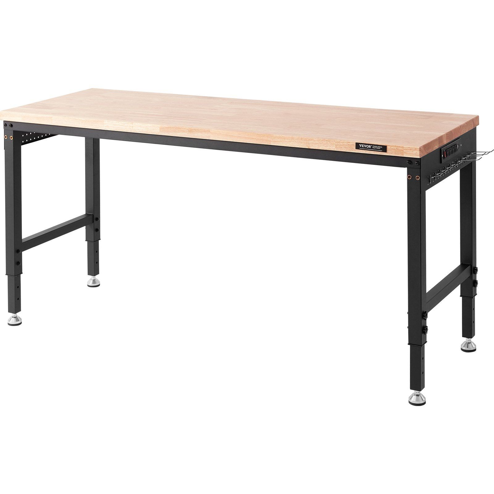 3000lb Capacity 72x25 Adjustable Workbench 28-39.5in Height with Wheels&Storage