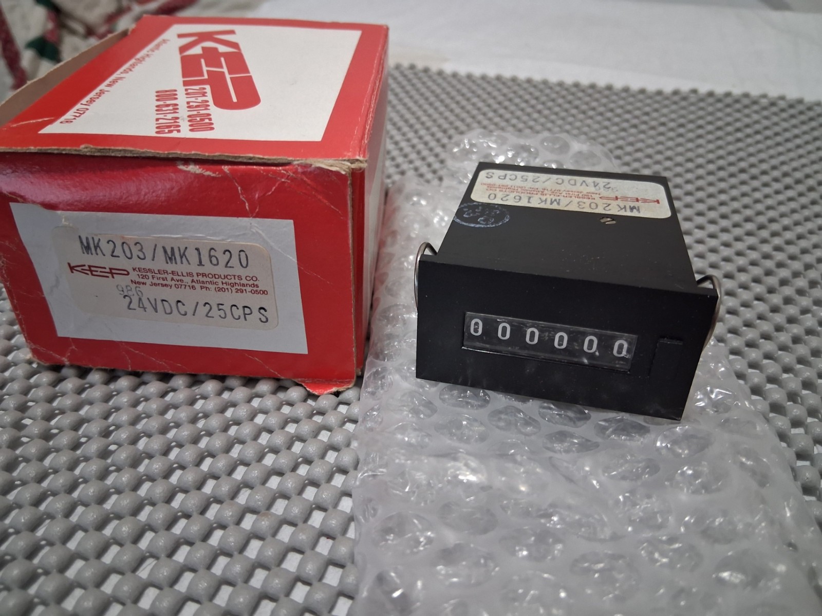 NEW Kessler-Ellis 24V DC 6 Digit Impulse Counter Mechanical Leads Base