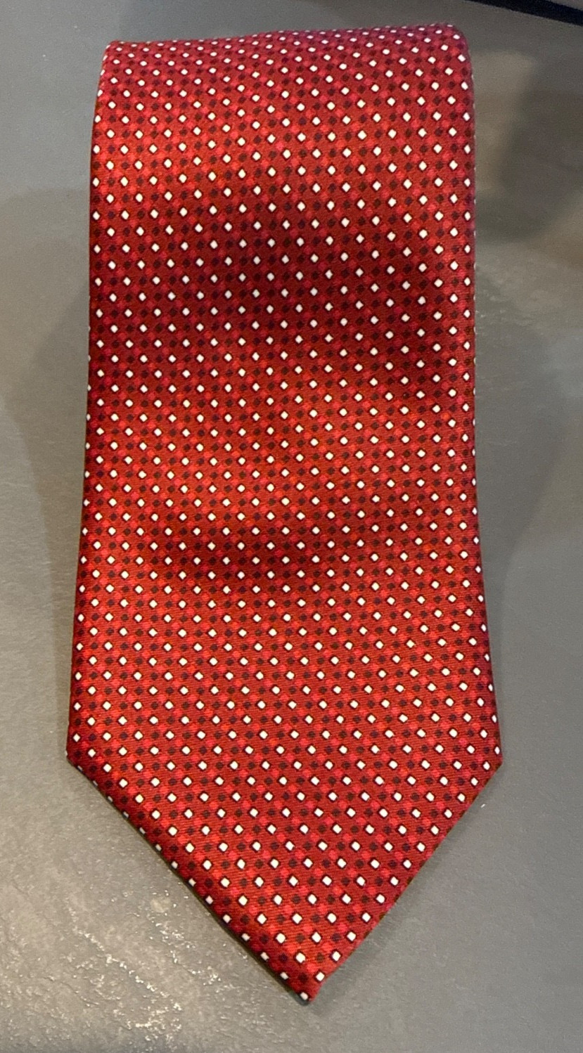 Arrow Polyester Tie Red with white Men Necktie 57 x 3.25