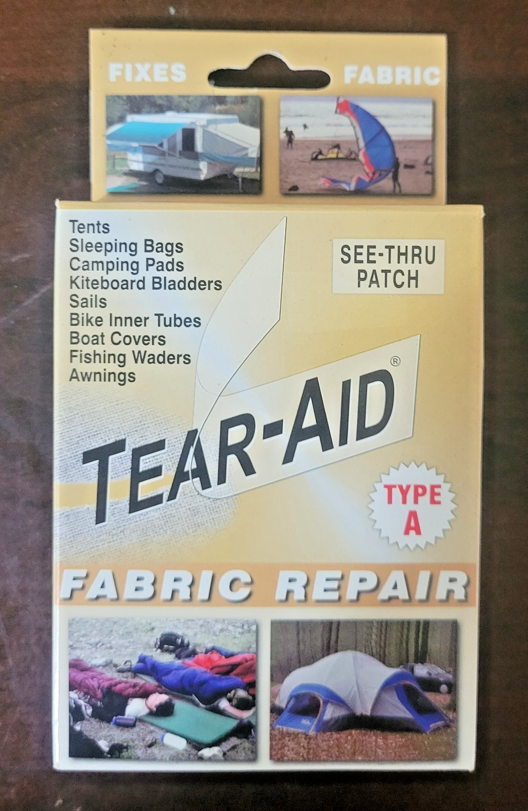 One (1) Tear-Aid Fabric Repair Type A Patch  NEW