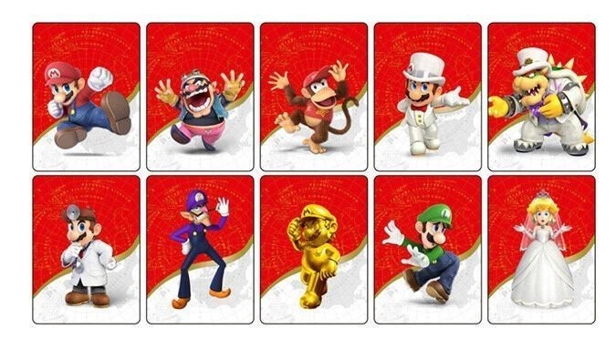 10x Set Mini NFC Cards for Mario Odyssey Switch