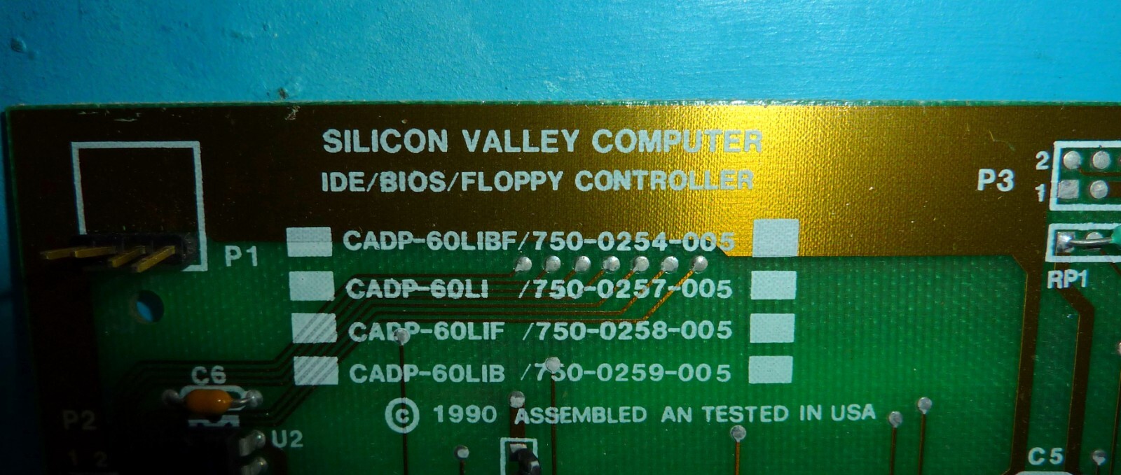 Silicon Valley Computer IDE/BIOS Floppy Controller CADP-60LI