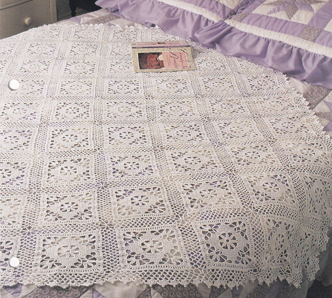 Annie's Crochet Afghan DAISY-MAY Tablecloth Pattern Leaflet