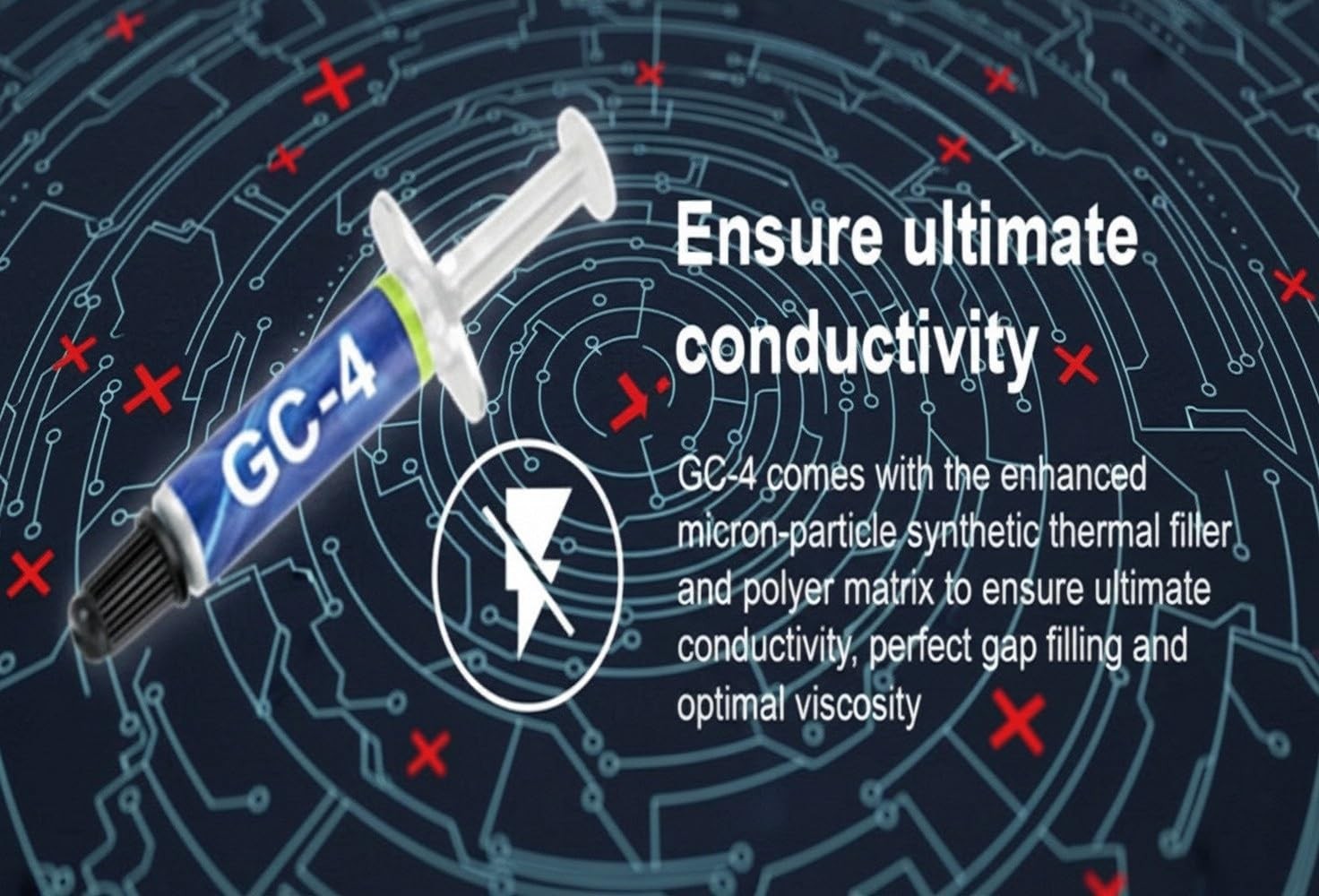 GC4 3.5g Thermal Compound Heat Sinks Maximum Conductivity NonCorrosive