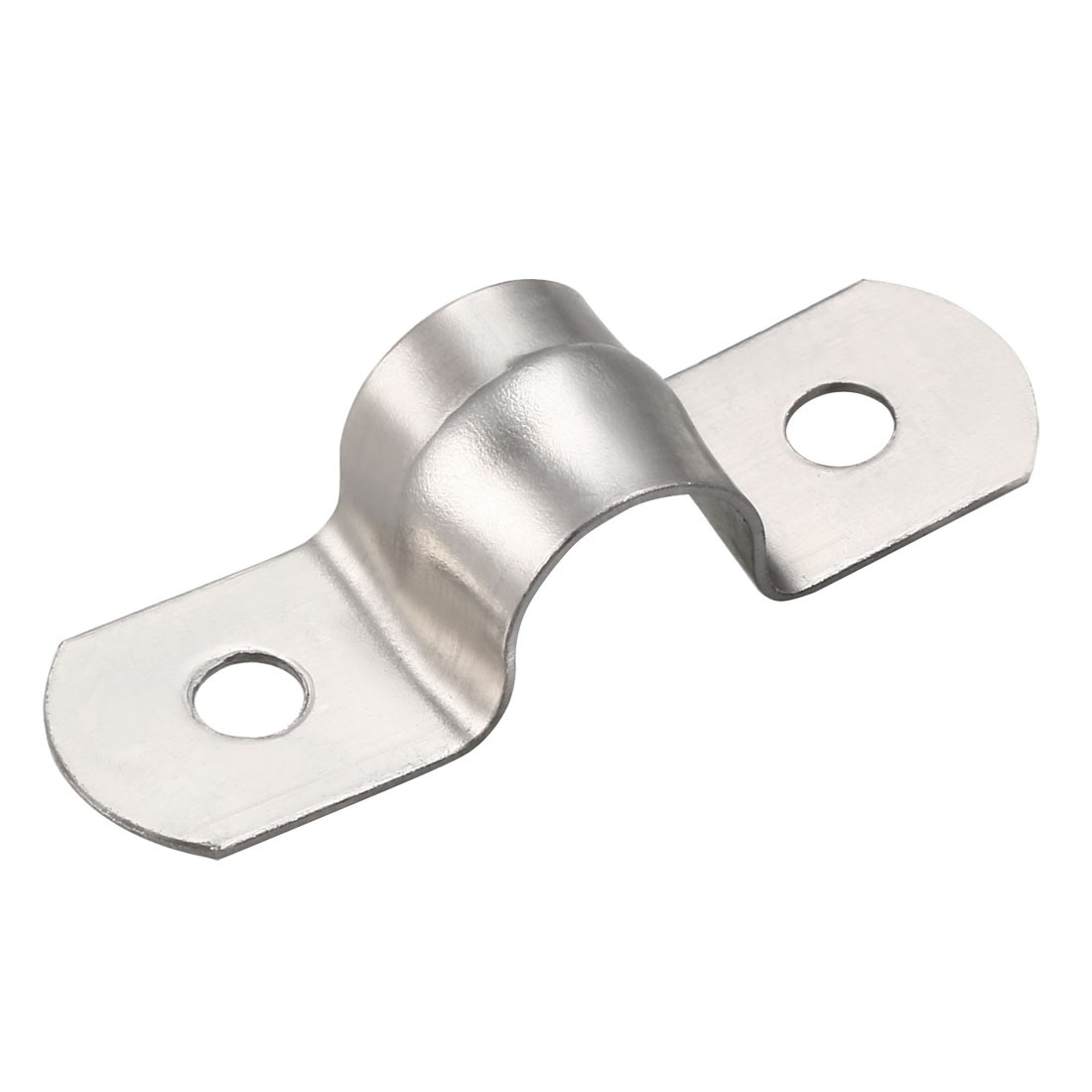 20pcs 10mm(0.4") Rigid Pipe Strap 2 Hole 304 Stainless Steel Tension Clip