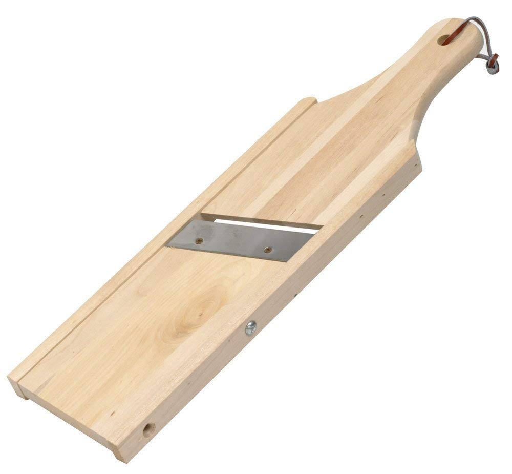 IMUSA USA Wood Plantain Slicer "Mariquitera", 13.8 x 4 x 1 inches,