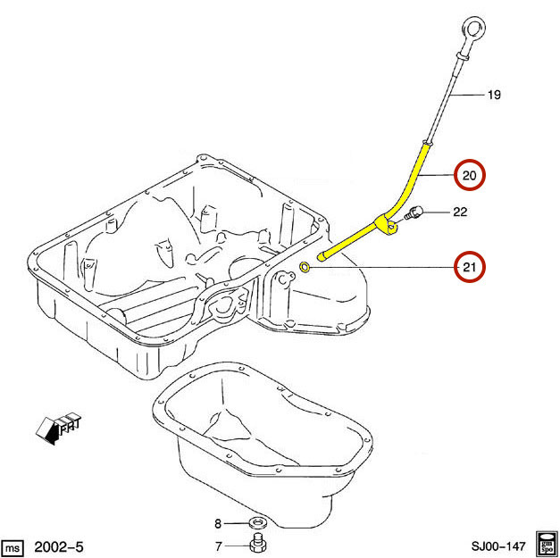 Dipstick Tube & O-Ring Kit | Tracker Sidekick Vitara Grand Vitara 2.5L | New OE