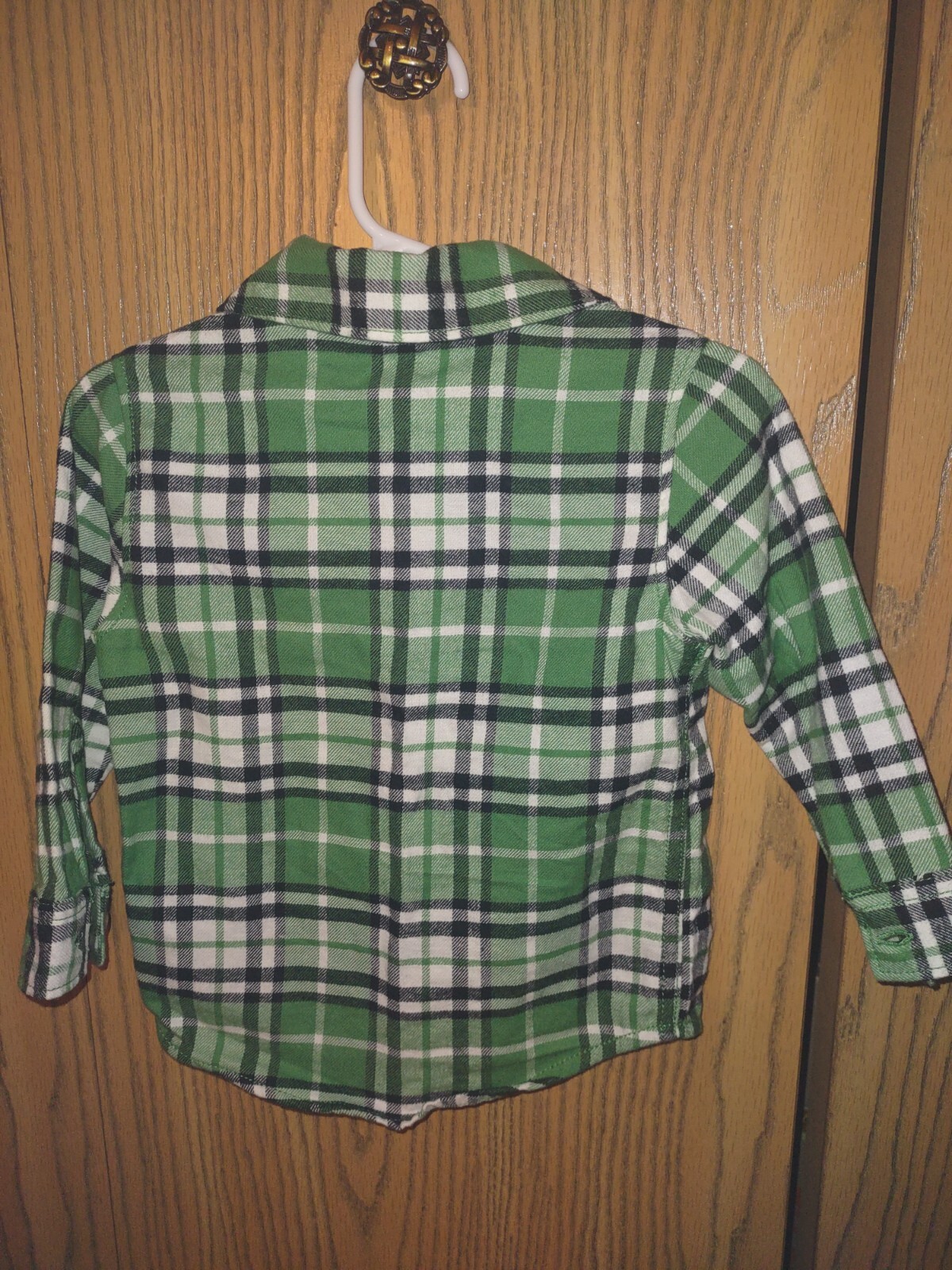 Carter's Green Plaid Button Down Shirt 18m