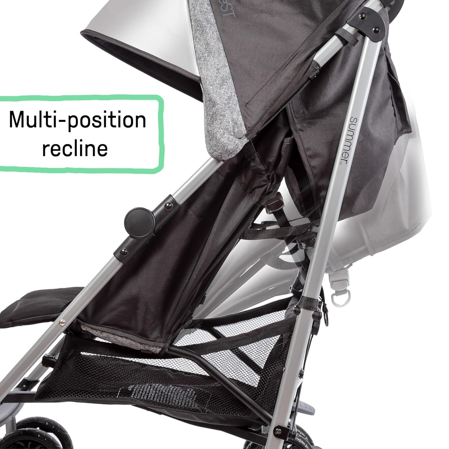 Summer 3Dlite ST Convenience Stroller - Multi-Position Recline & Storage Basket