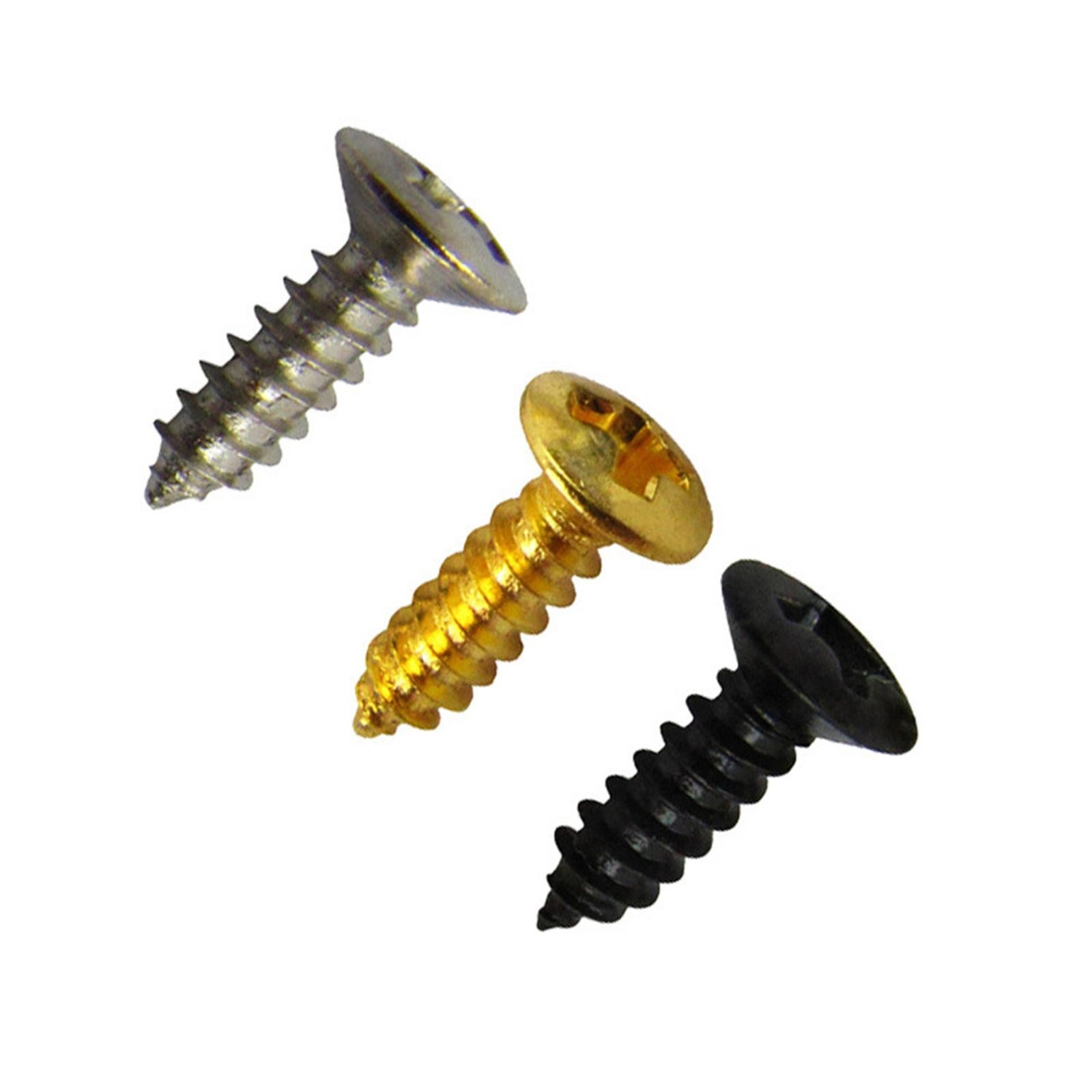 50X Iron Guitar Pickguard Screws For Fender Strat/Tele Electric Guitar Bass B