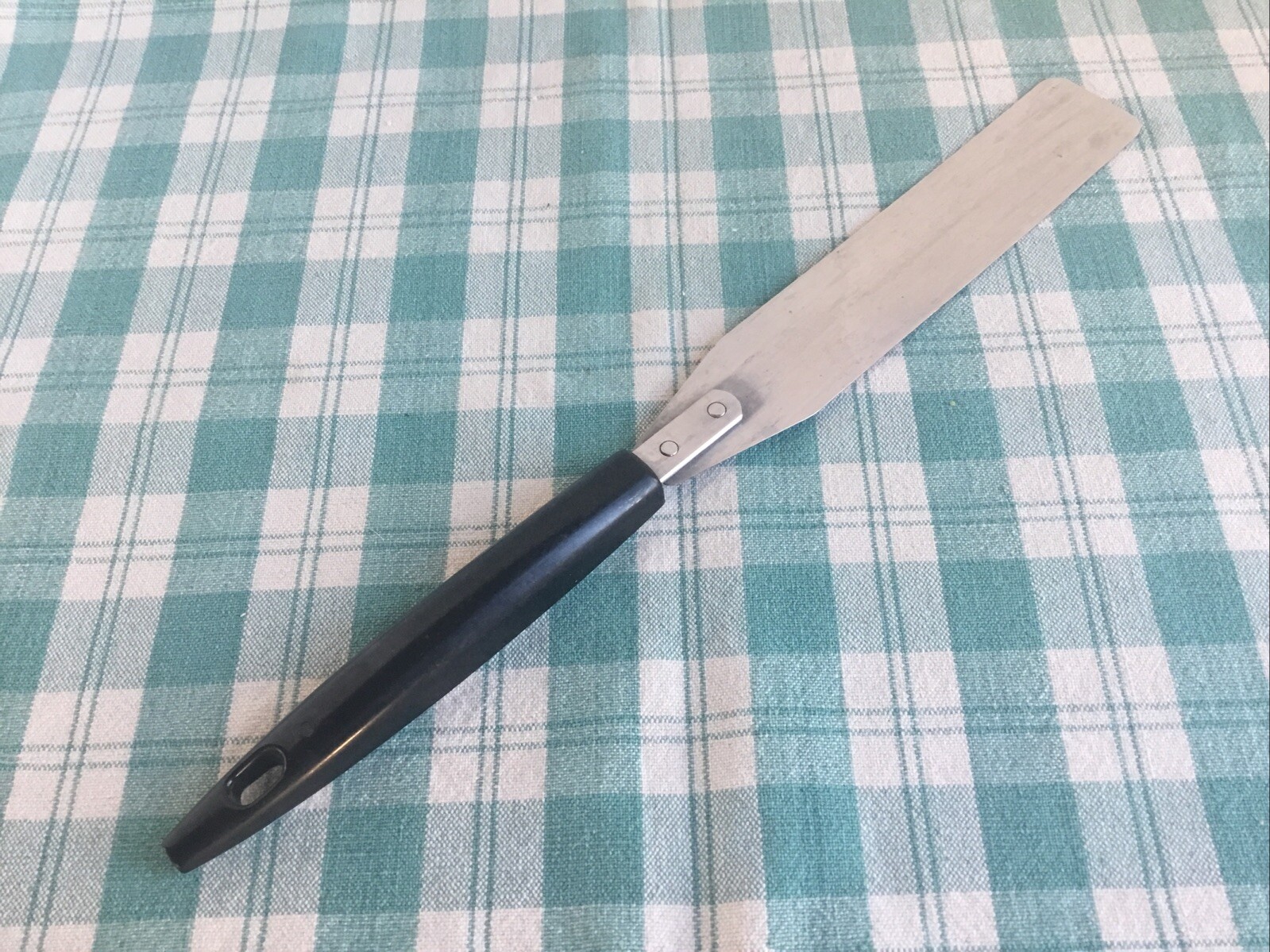 Vtg Spreader narrow Spatula Stainless Steel spreader Fruit Pattern handle NICE