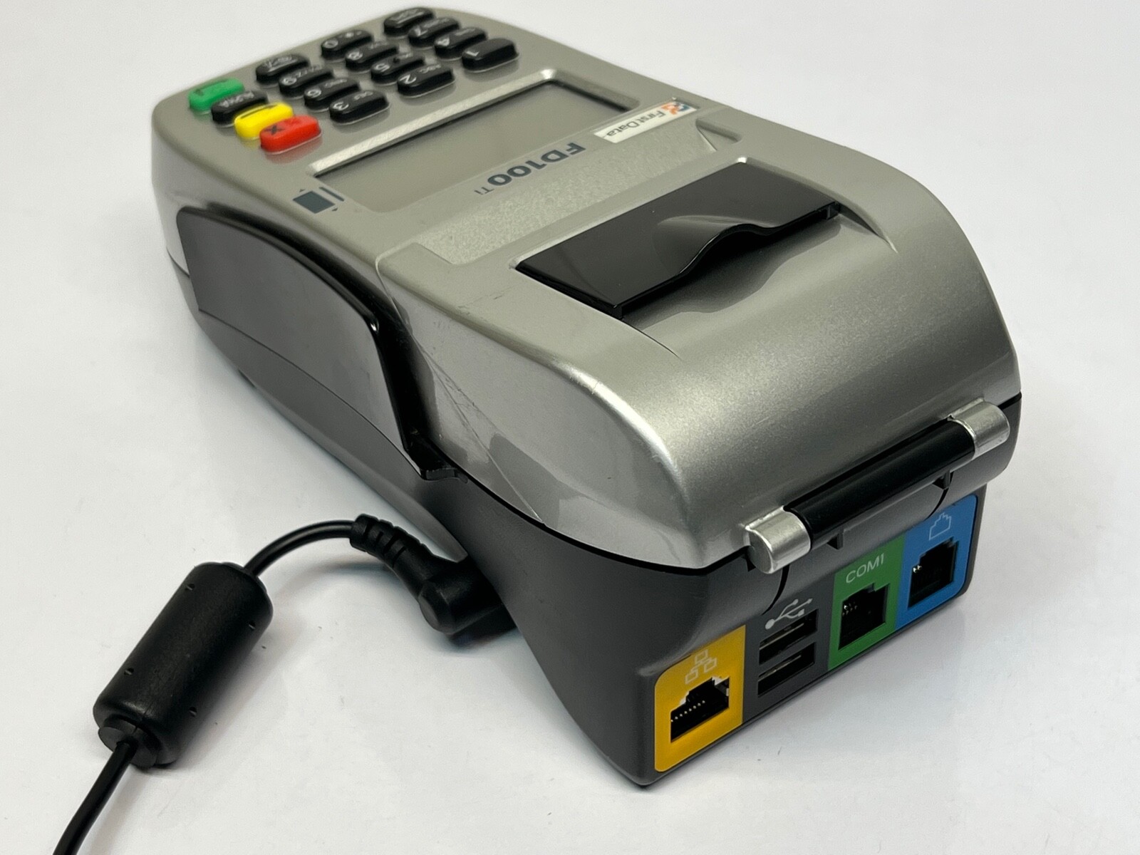 First Data FD100ti Silver Credit Card Terminal - Power cord