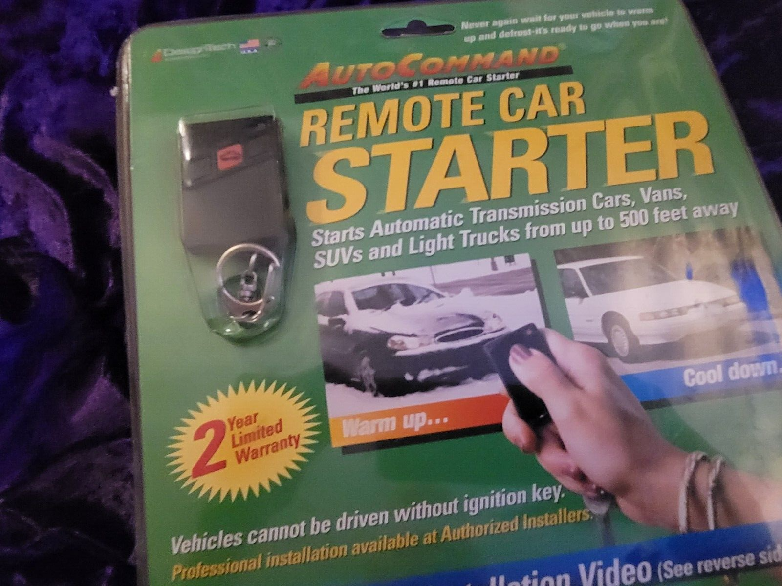NEW - Design Tech AutoCommand Remote Car Starter Module Model #23923 + VHS TAPE