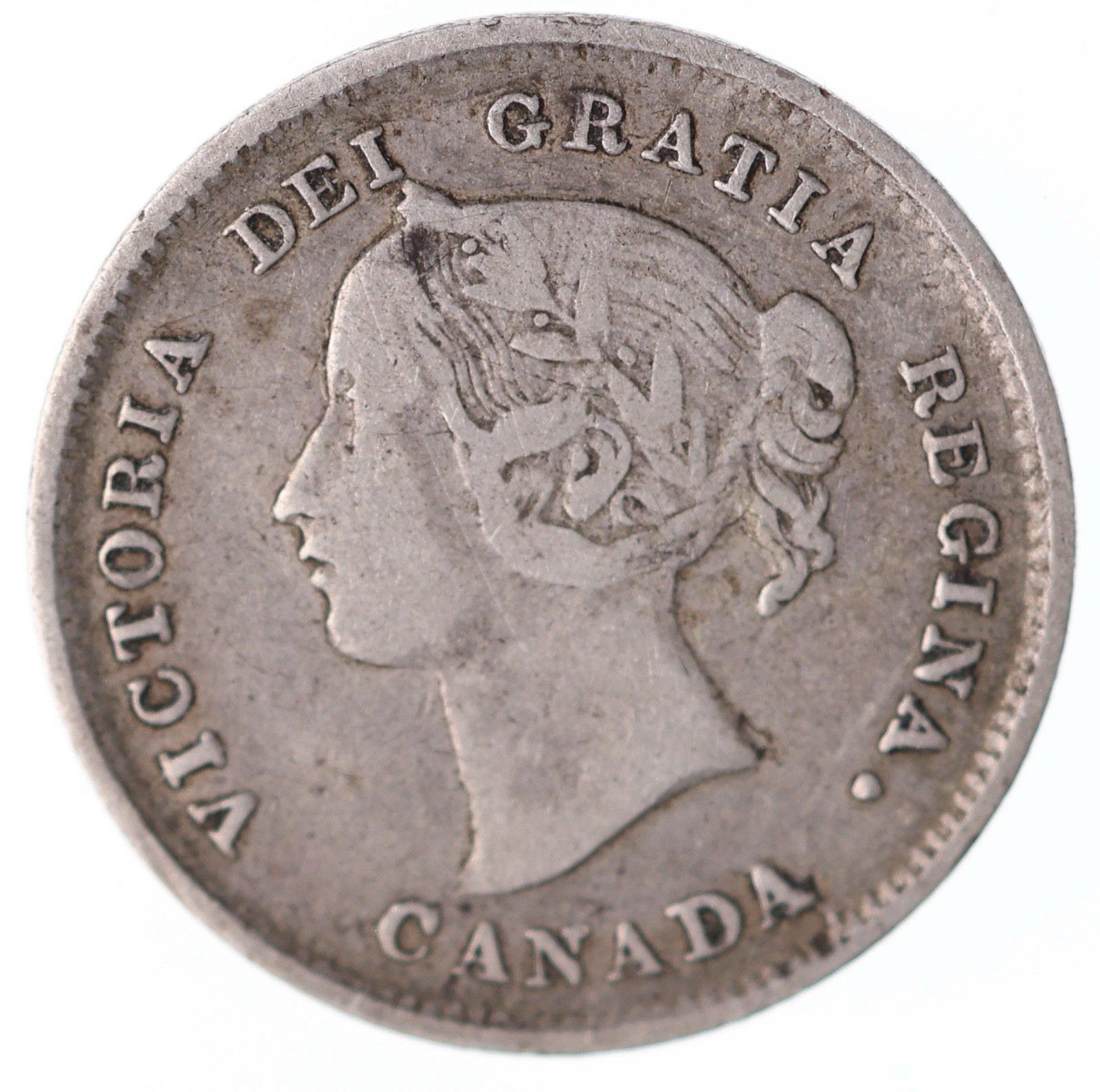 1892 Canada 5 Cents Obverse 2 - VF - Lot#15656