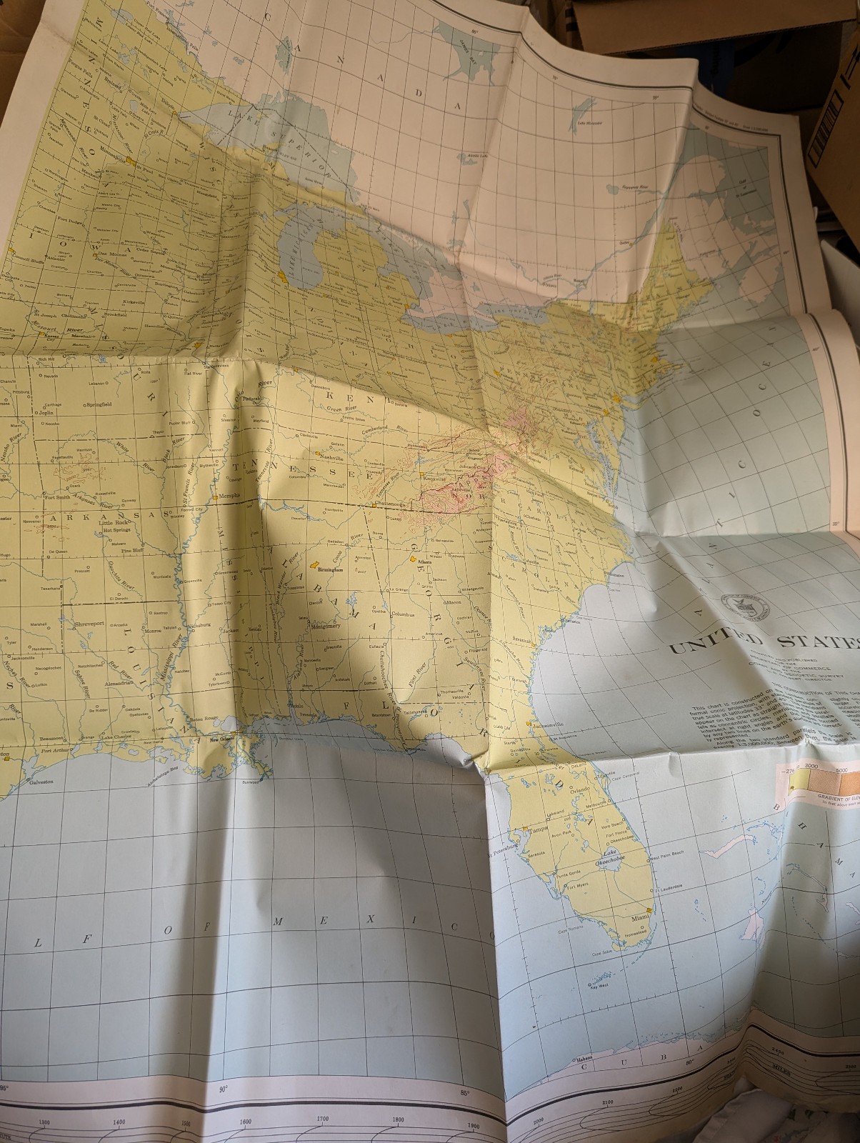 US Department of Commerce chart map 3060c 1950's