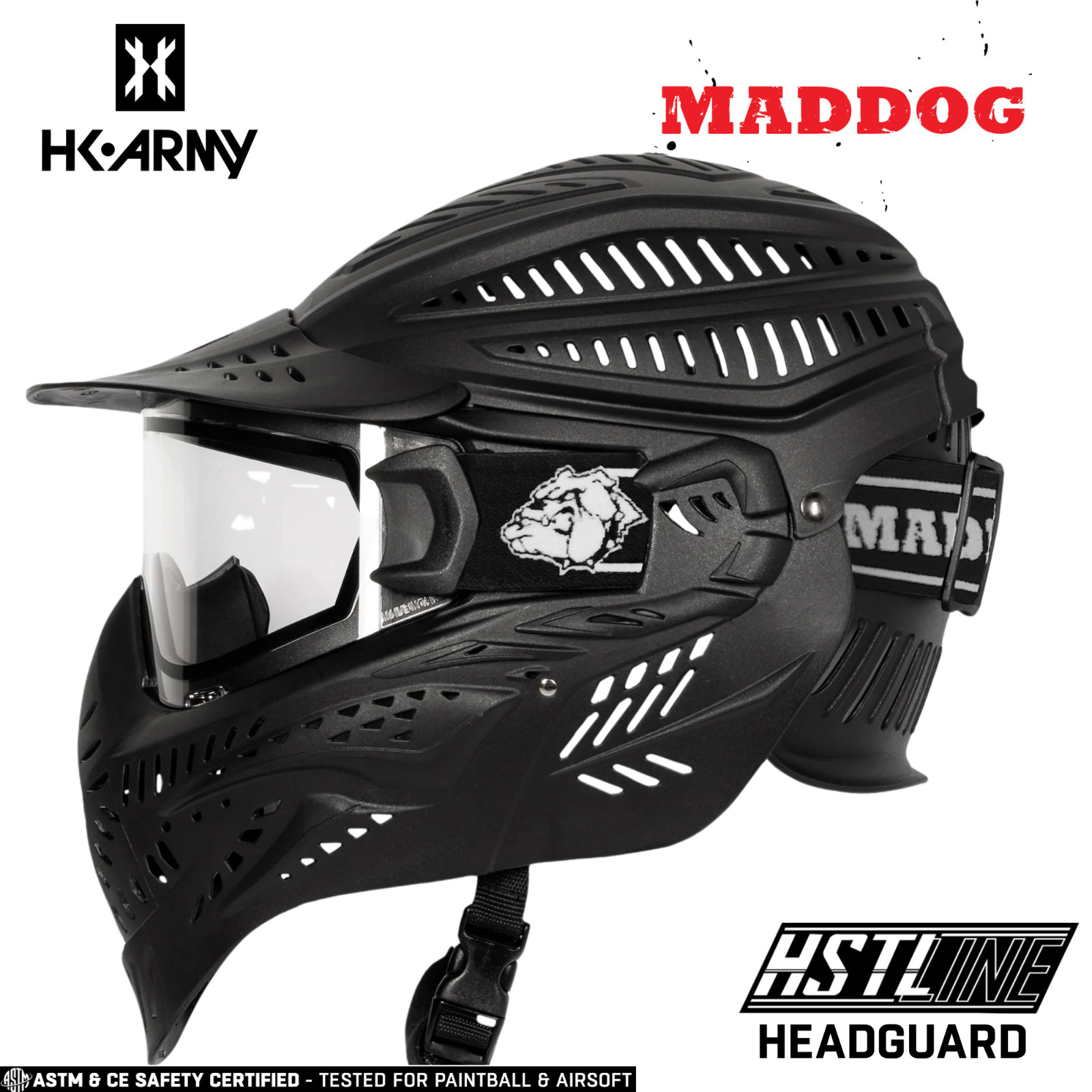 Maddog HK Army HSTL Headguard Goggle Paintball & Airsoft Mask CleaThermal Lens